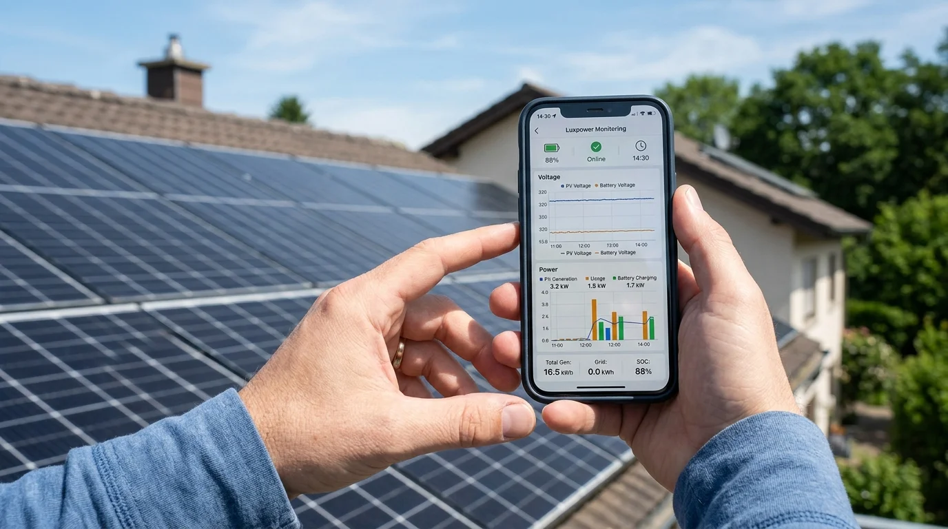 ứng dụng giám sát Luxpower monitoring trên điện thoại