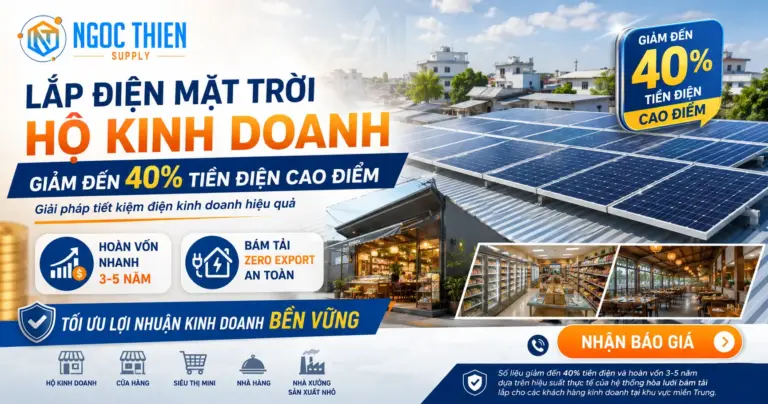 Lắp điện mặt trời cho hộ kinh doanh: Giải pháp giảm chi phí