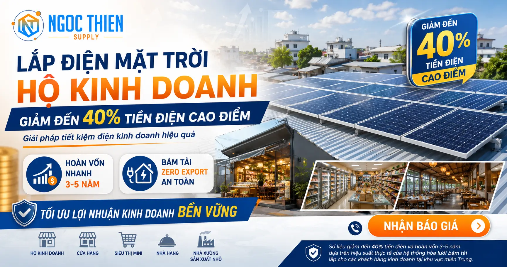 Lắp điện mặt trời cho hộ kinh doanh: Giải pháp giảm chi phí