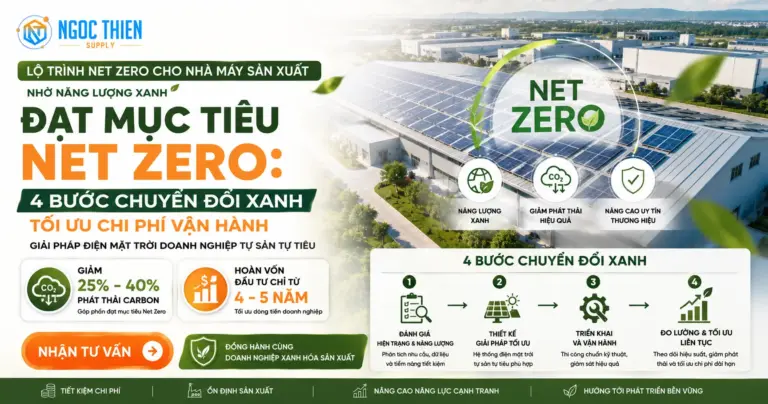 Lộ trình Net Zero cho nhà máy sản xuất nhờ năng lượng xanh