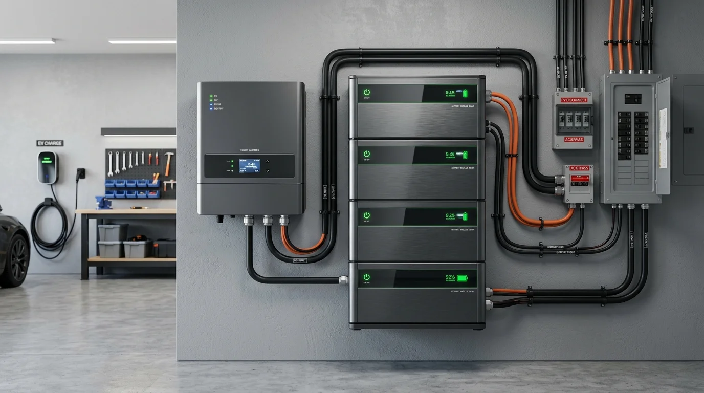 tủ pin lưu trữ lithium và hybrid inverter cao cấp