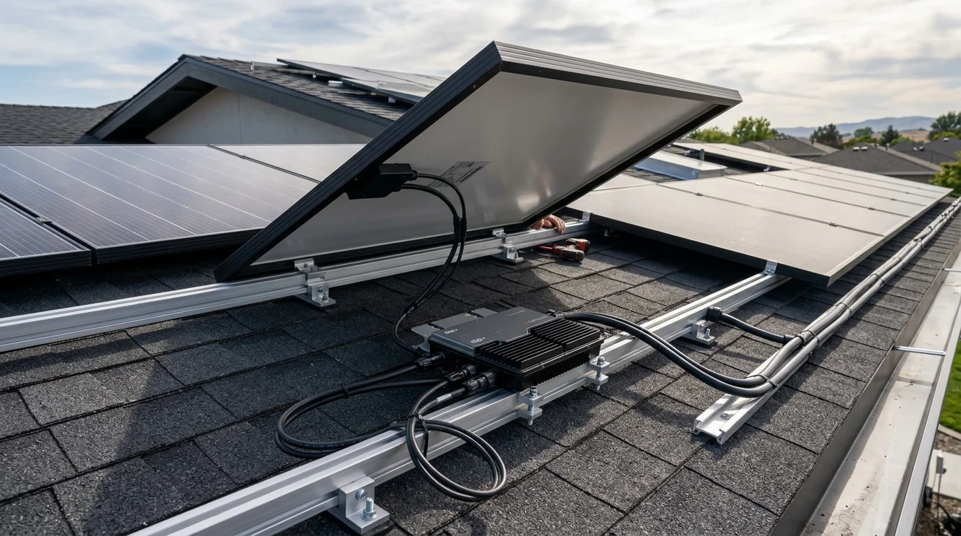 Cấu tạo và nguyên lý hoạt động của microinverter lắp dưới tấm pin mặt trời