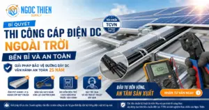 Thi công cáp điện DC ngoài trời: Cách bảo vệ dây dẫn bền