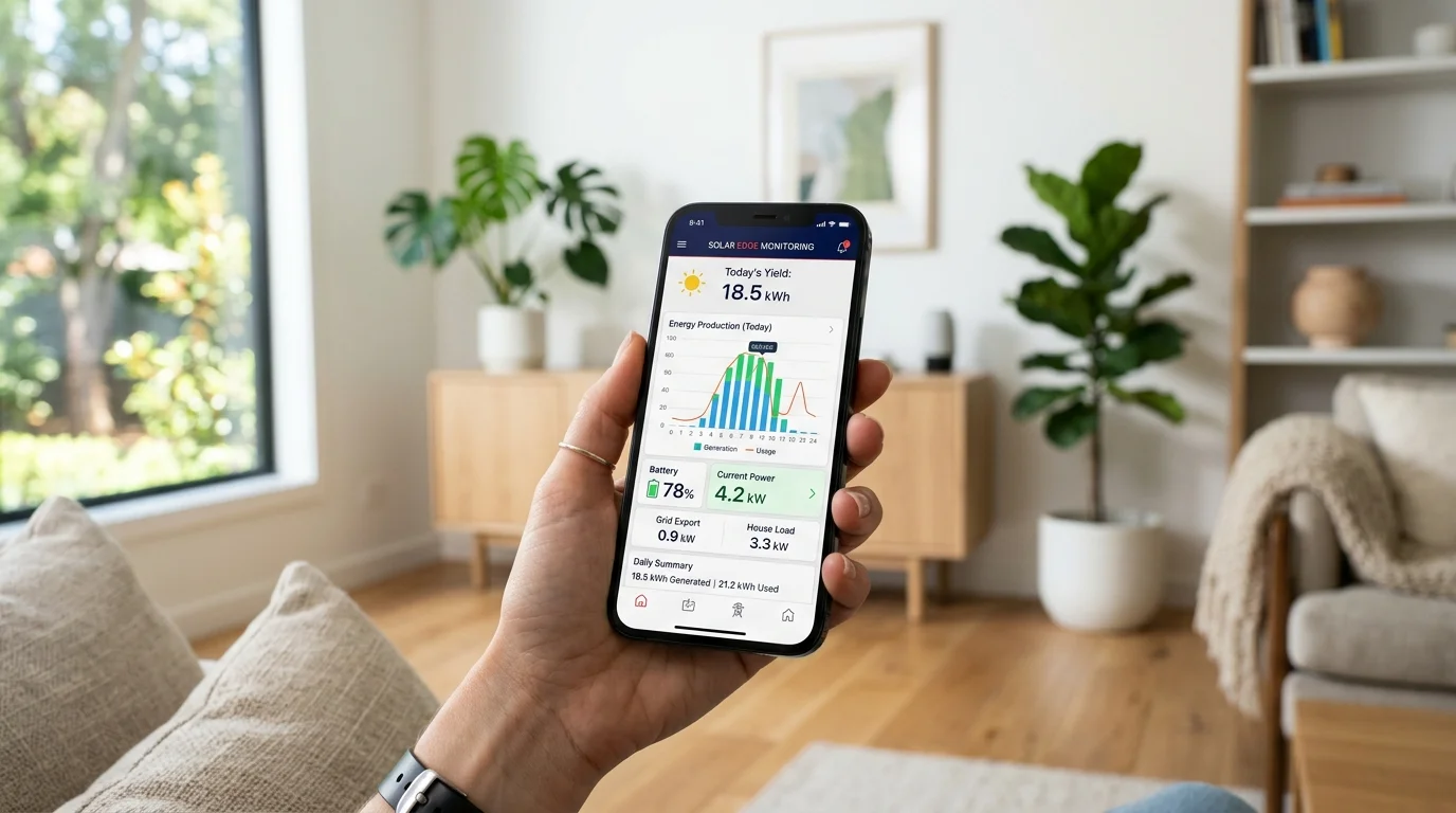 suất đầu tư điện mặt trời gia đình theo dõi qua app giám sát di động