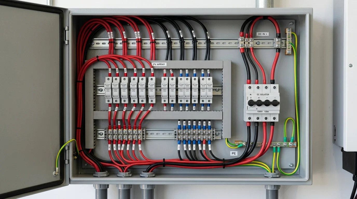 hệ thống đấu nối cáp điện inverter
