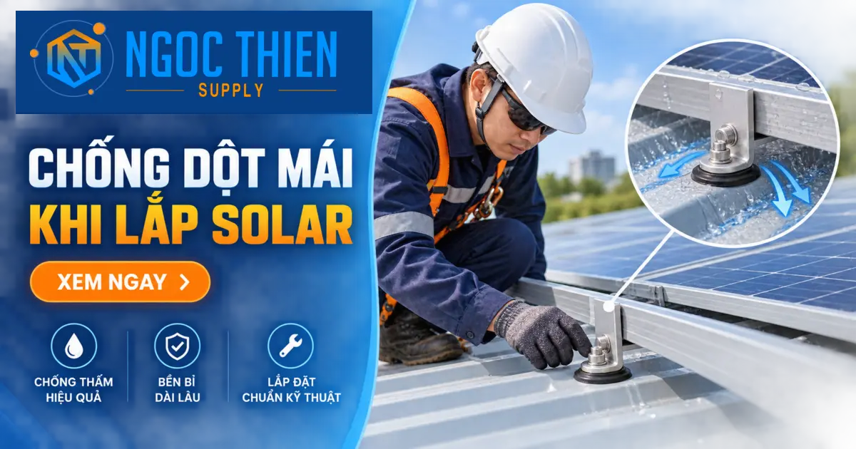 Hướng dẫn chống dột mái khi lắp điện mặt trời đúng kỹ thuật