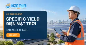 Specific Yield điện mặt trời dùng để so sánh hệ thống khác công suất