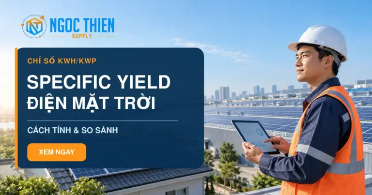 Specific Yield điện mặt trời dùng để so sánh hệ thống khác công suất