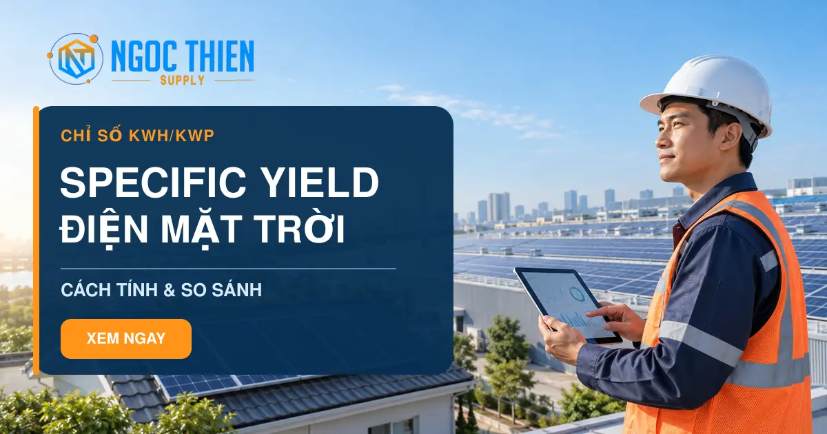 Specific Yield điện mặt trời dùng để so sánh hệ thống khác công suất