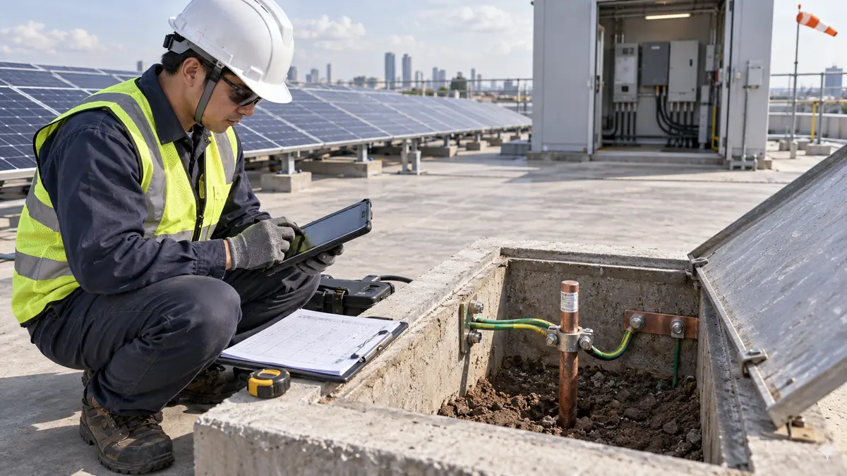 Lập biên bản sau khi đo điện trở tiếp địa solar