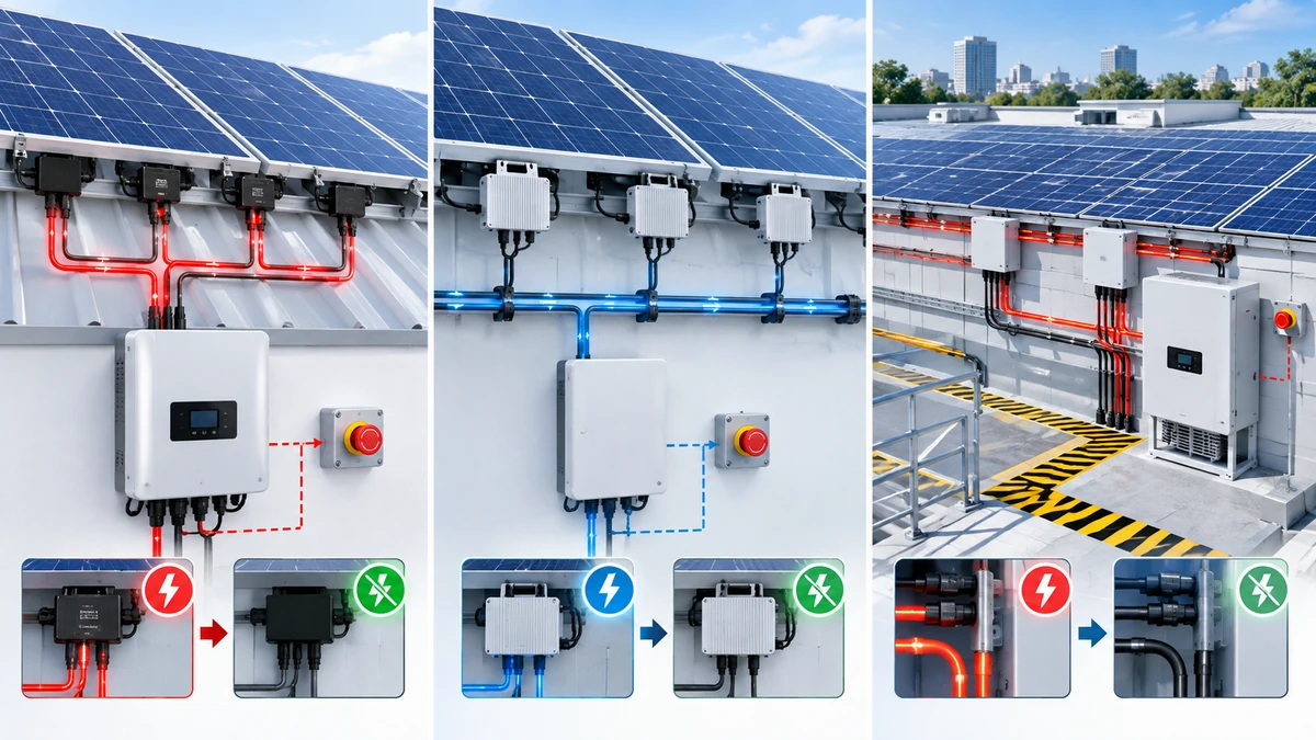 Các phương án Rapid Shutdown và kiểm soát nguy cơ PV cho hệ điện mặt trời.