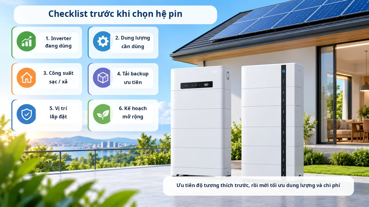 Checklist chọn GoodWe Lynx Home và Dyness Tower cho hệ lưu trữ gia đình