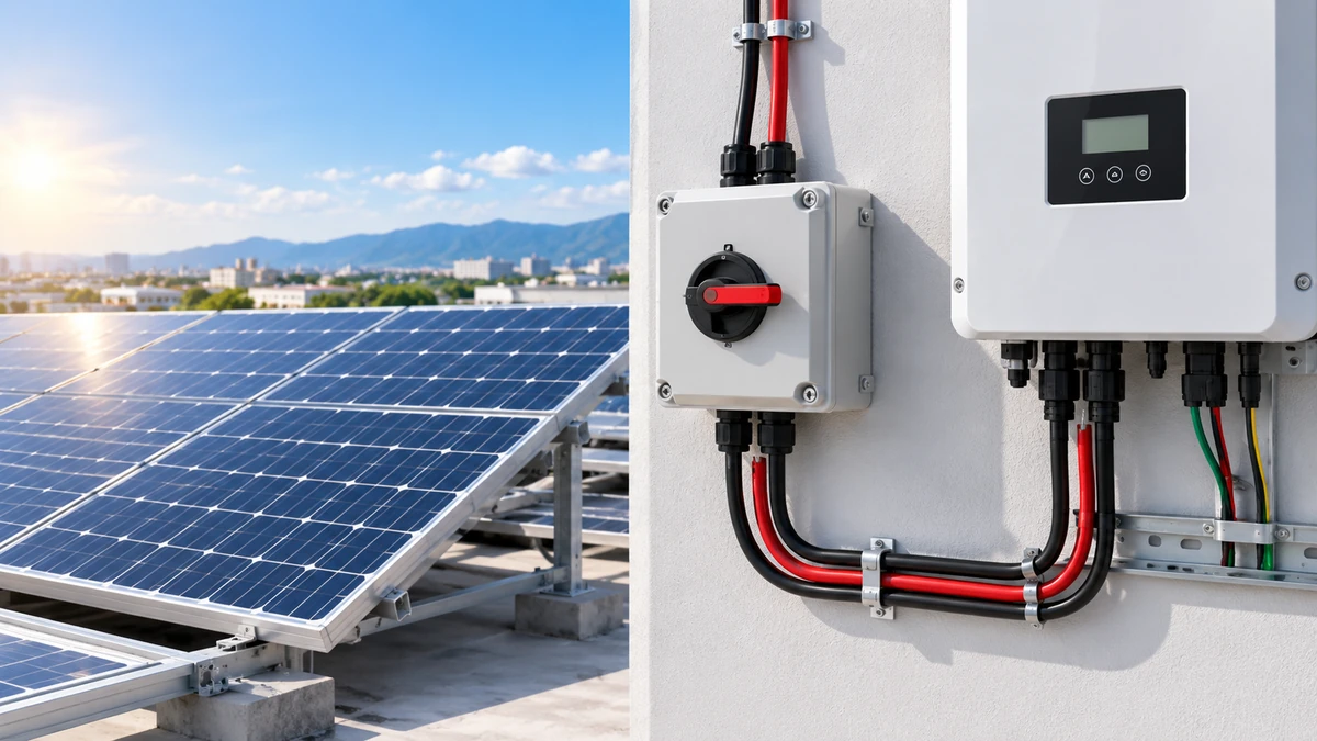 DC Isolator là thiết bị cách ly phía DC giữa dàn pin và inverter