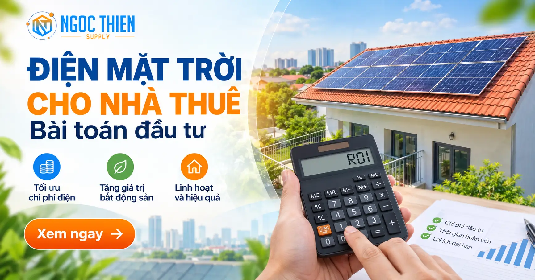 Điện mặt trời cho nhà thuê: Bài toán đầu tư