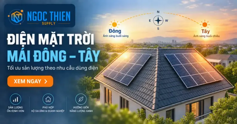 Điện mặt trời mái hướng Đông Tây: Tối ưu sản lượng