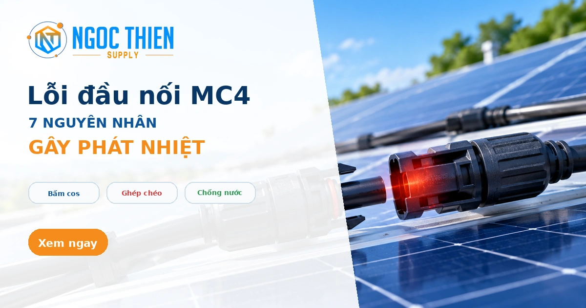 Lỗi đầu nối MC4 gây phát nhiệt trên hệ điện mặt trời
