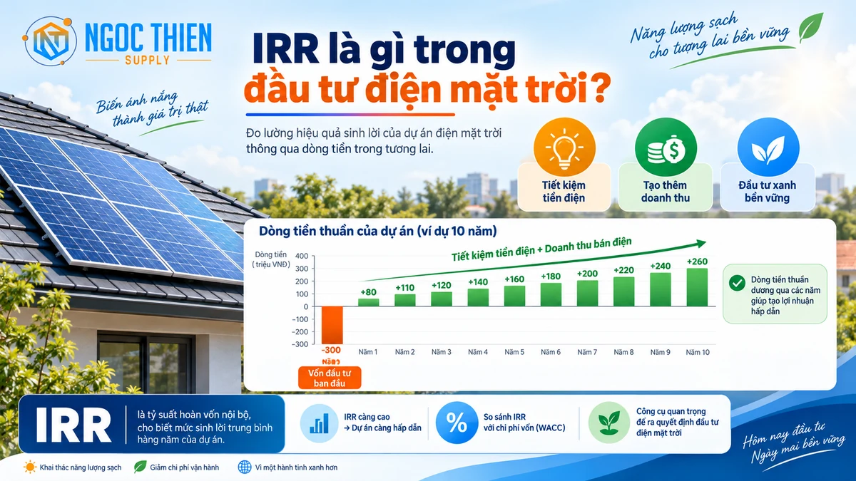 IRR là gì trong đầu tư điện mặt trời