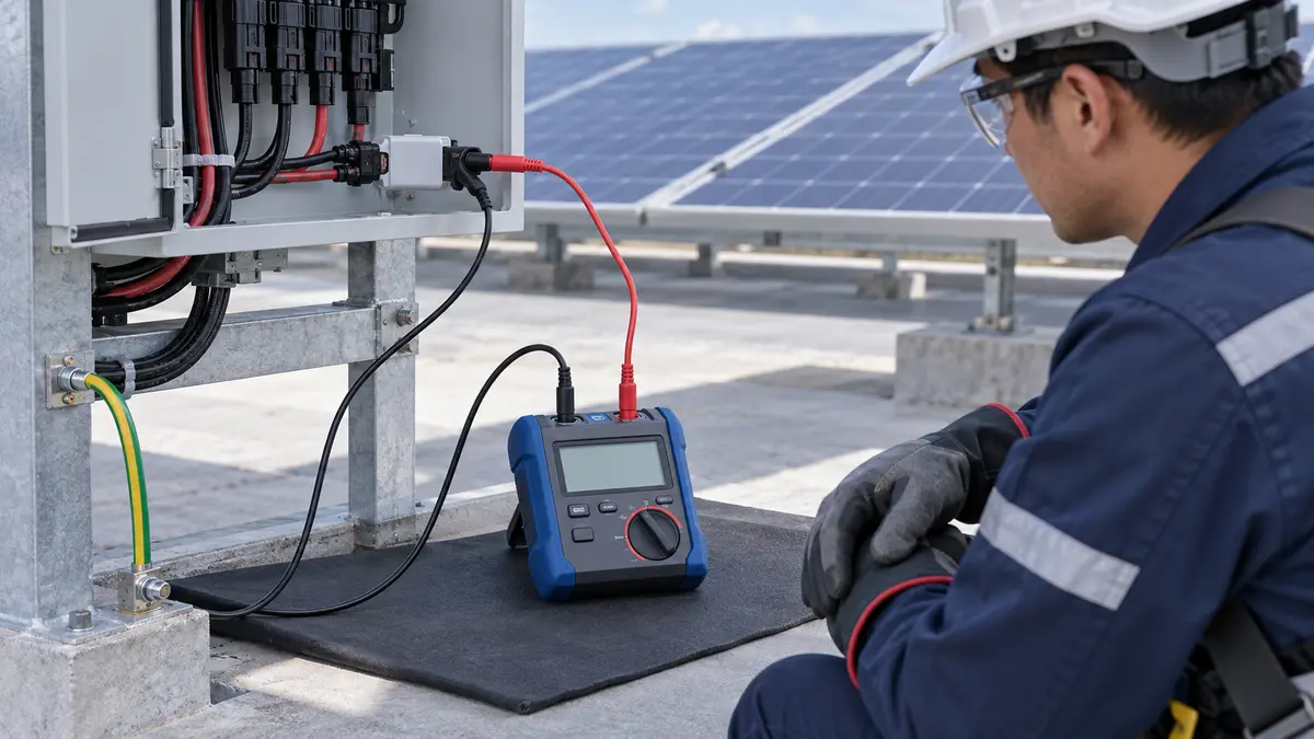 Quy trình đo cách điện chuỗi DC solar bằng Megger