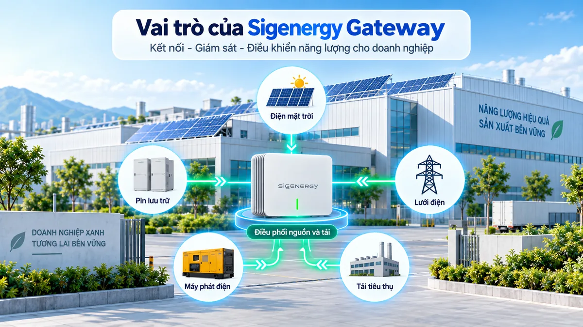 Vai trò của Sigenergy Gateway trong điều phối nguồn và tải